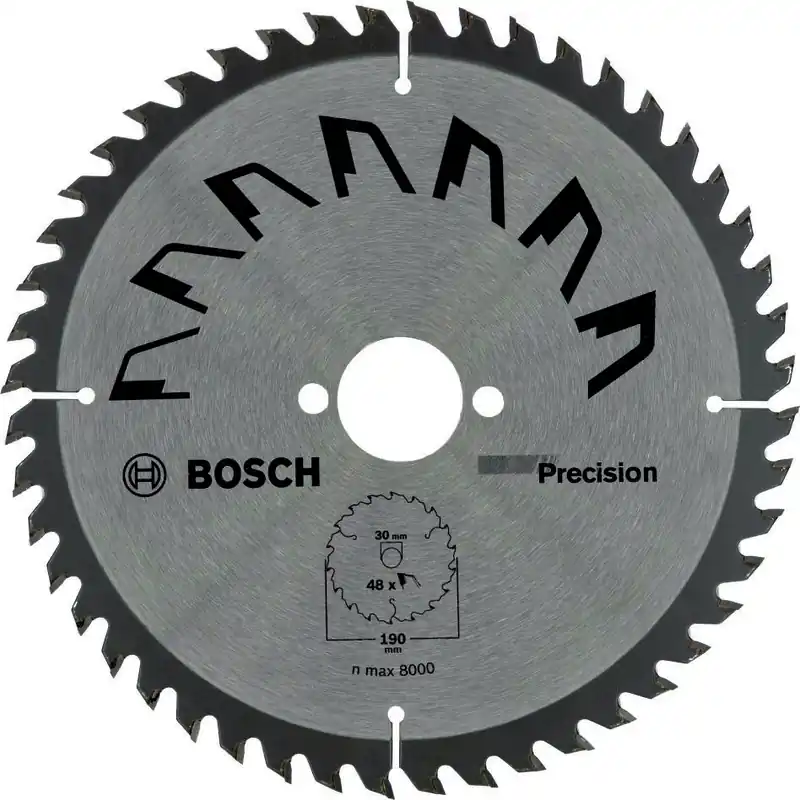 Bosch Bleu Accessoires 2609256870 Lame de scie circulaire PRECISION 190X2X30/-,T48