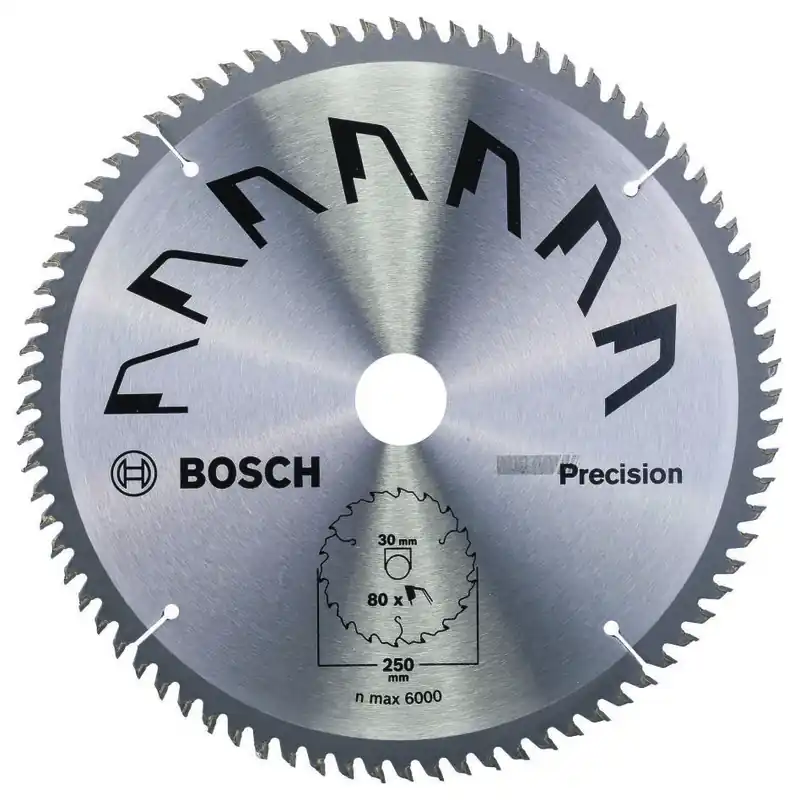 Bosch Bleu Accessoires 2609256882 Lame de scie circulaire PRECISION 250X2X30/-,T80