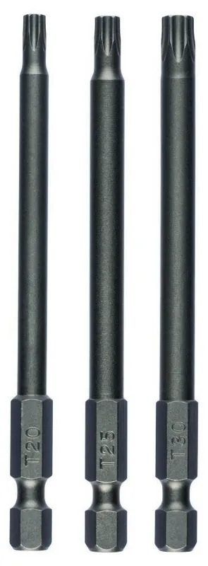Bosch Bleu Accessoires 2609255972 Jeu d‘embouts longueur standard 89mm Torx T20/T25/T30 3 pièces