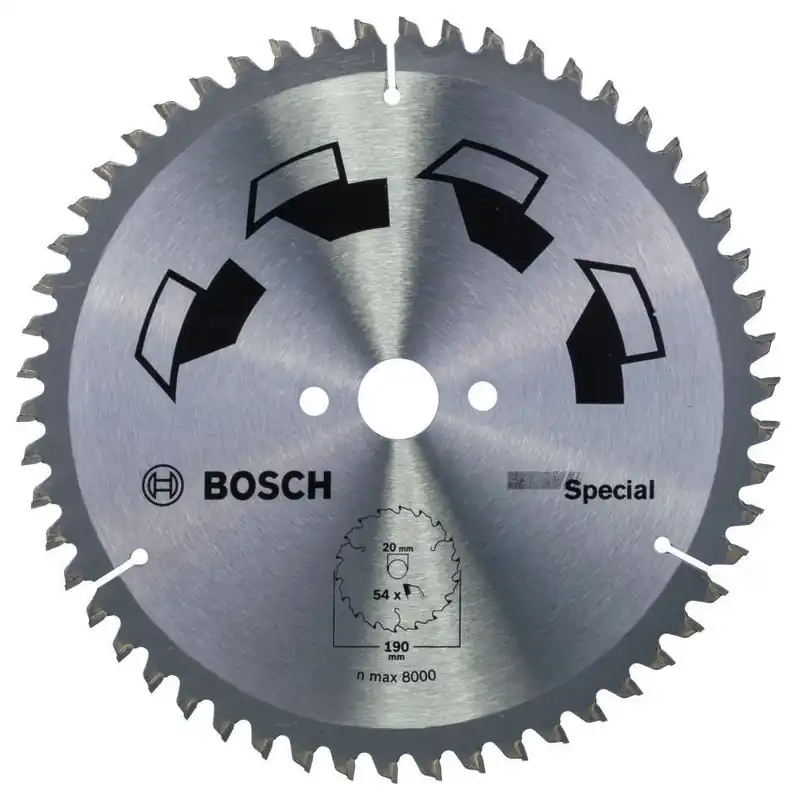 Bosch Bleu Accessoires 2609256891 Lame de scie circulaire SPECIAL 190X2X20/16,T54