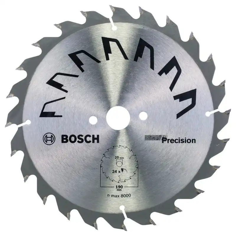 Bosch Bleu Accessoires 2609256866 Lame de scie circulaire PRECISION 190X2X20/16,T24