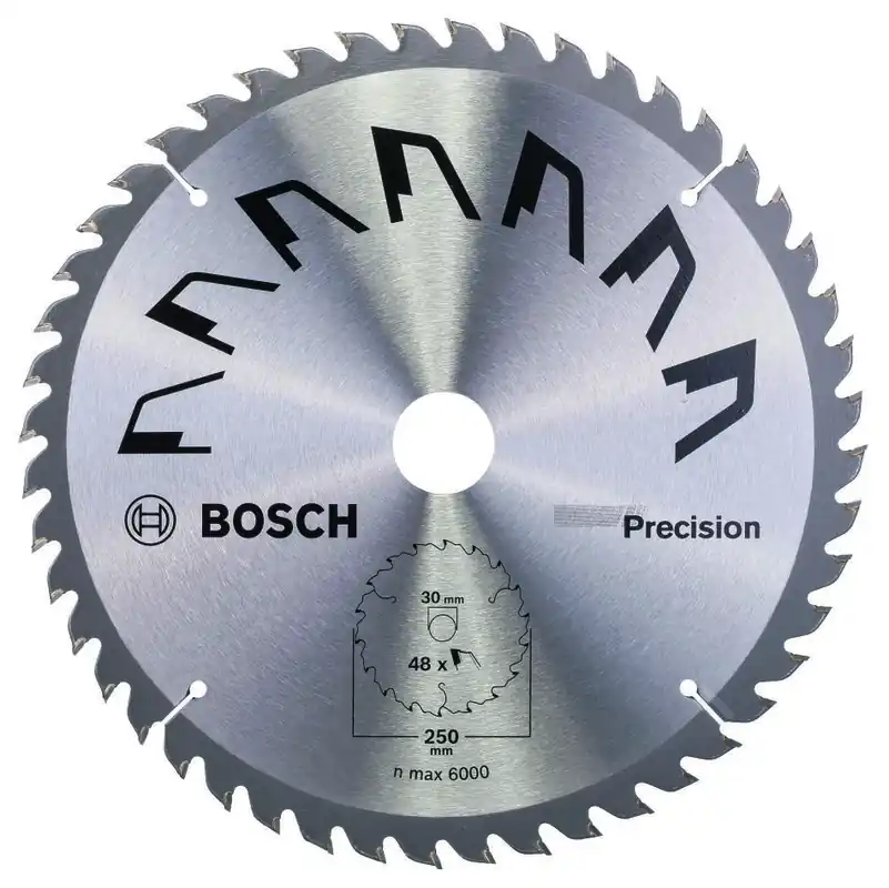 Bosch Bleu Accessoires 2609256879 Lame de scie circulaire PRECISION 250X2X30/-,T48