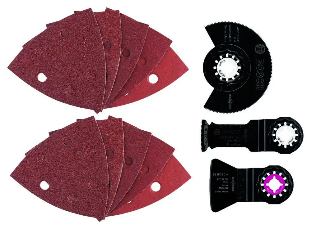 Bosch Bleu Accessoires 2609256977 Set d‘accessoires Starlock Multitool universel 13 pièces