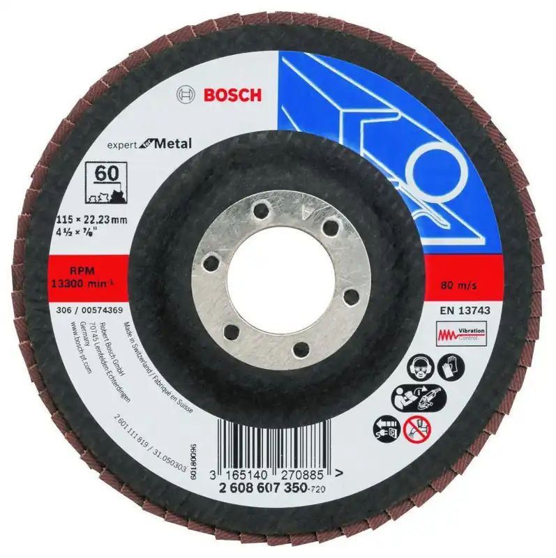 Bosch Bleu Accessoires 2608607350 1x disque à lamelles 115, K60 EFM