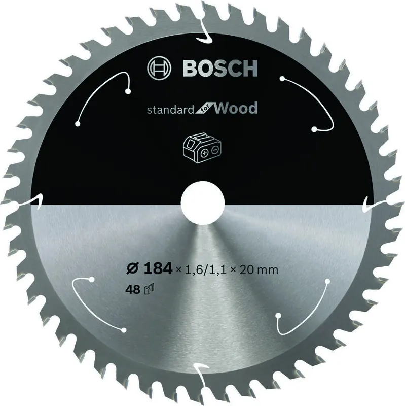 Bosch Bleu Accessoires 2608837703 ST Lame de bois 184x20x1,6/1,1x48T ACCU