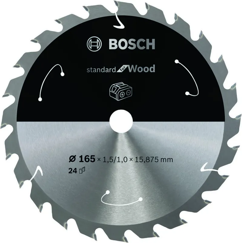 Bosch Bleu Accessoires 2608837681 ST Lame de bois 165x15.875x1.5/1.0x24T ACCU