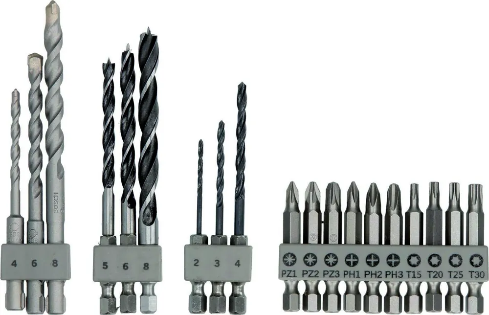 Bosch Bleu Accessoires 2609256989 Jeu d‘embouts de vissage Uneo 19 pièces