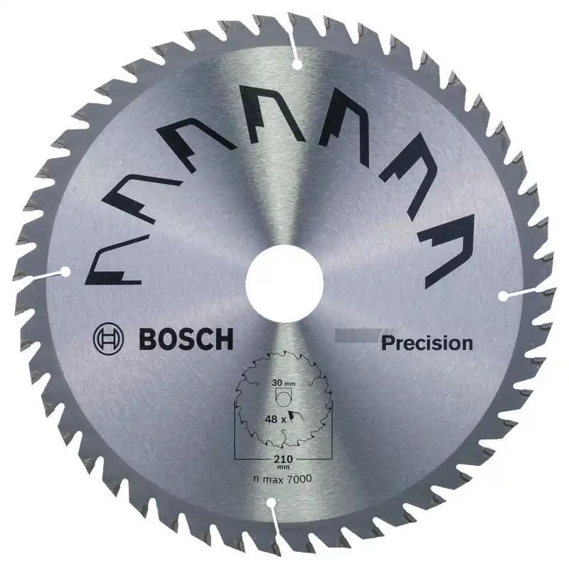 Bosch Bleu Accessoires 2609256B58 Lame de scie circulaire Précision 210x30/25x2.5 T48