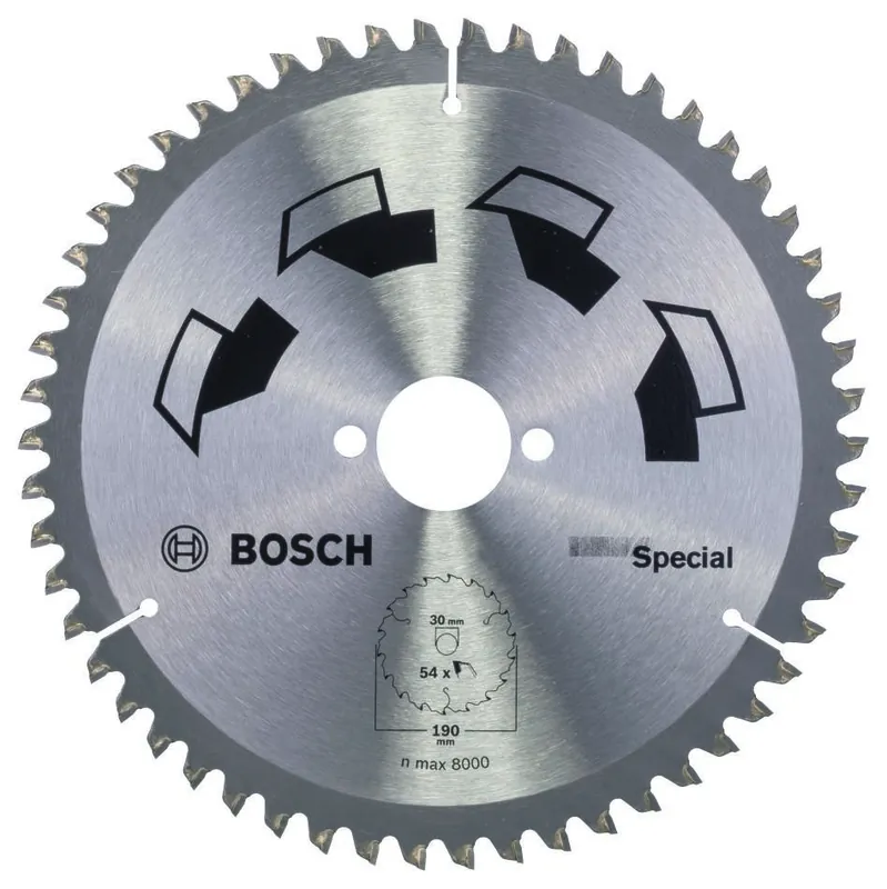 Bosch Bleu Accessoires 2609256892 Lame de scie circulaire SPECIAL 190X2X30/-,T54