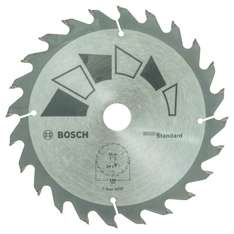 Bosch Bleu Accessoires 2609256810 Lame de scie circulaire BASIC 160X22X20/16,T24