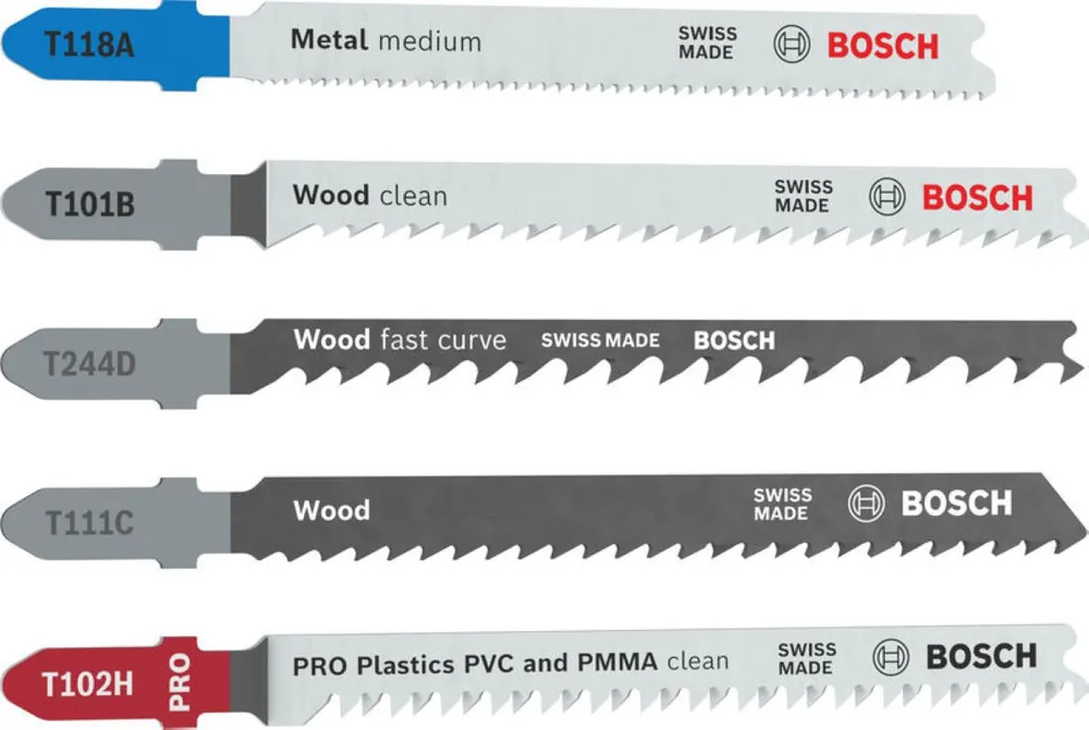 Bosch Bleu Accessoires 2607012075 Jeu de lames de scie sauteuse Multi Material Basics 5 pièces