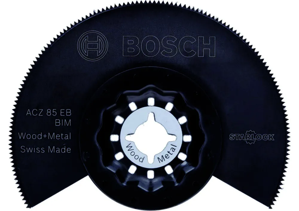 Bosch Bleu Accessoires 2609256943 Lame de scie segment BIM Starlock Bois et métal ø 85mm