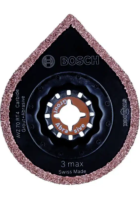 Bosch Bleu Accessoires 2609256C51 Extracteur de mortier Starlock Carbide-RIFF 3-en-1 ø 70mm