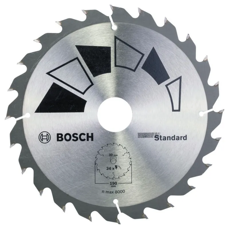 Bosch Bleu Accessoires 2609256820 Lame de scie circulaire BASIC 190X22X30/24,T24
