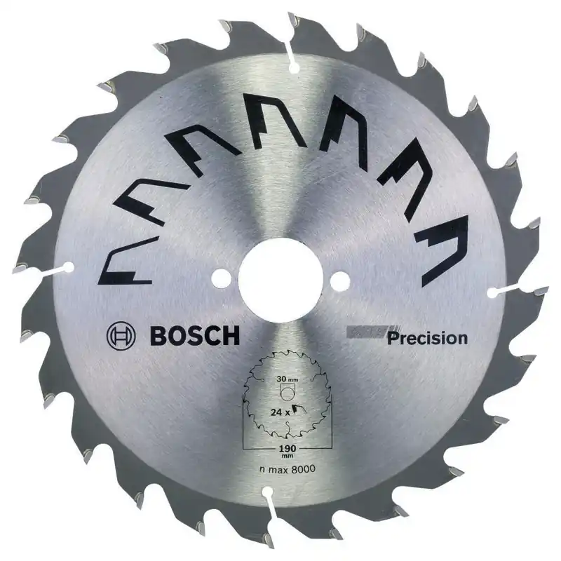 Bosch Bleu Accessoires 2609256869 Lame de scie circulaire PRECISION 190X2X30/-,T24