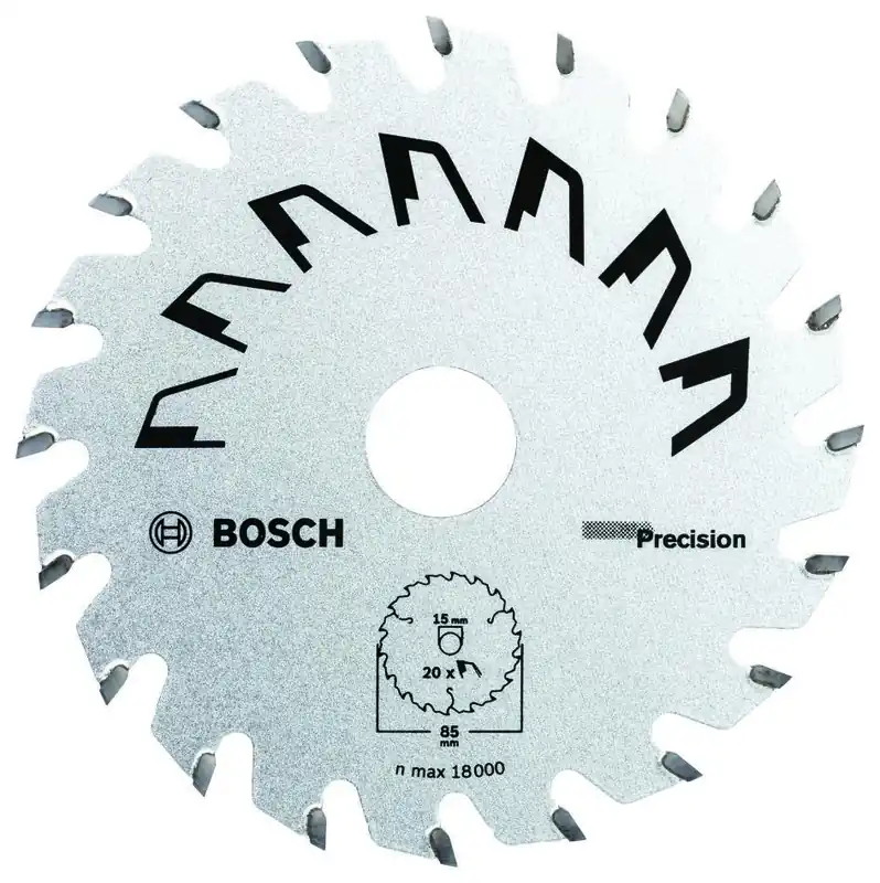 Bosch Bleu Accessoires 2609256D81 Lame de scie circulaire de précision 85x15x1,1mm 20t