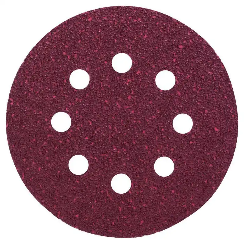 Bosch Bleu Accessoires 2609256A22 Feuille abrasive Ø125MM,G40,WP,8 TROUS,VELC/5