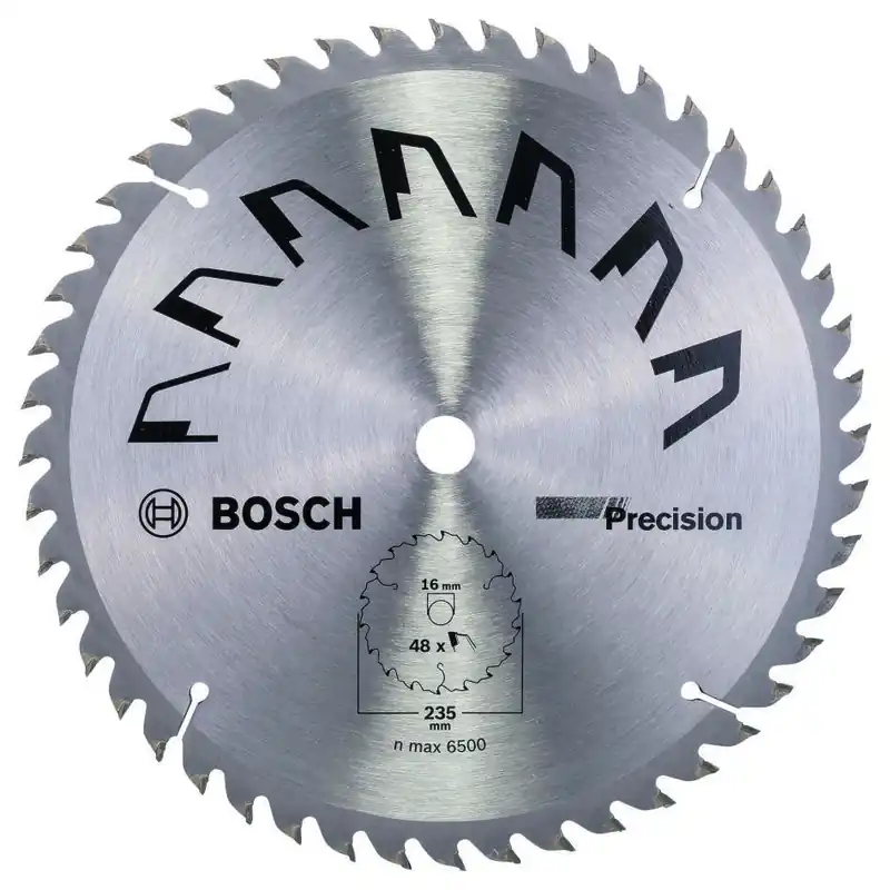 Bosch Bleu Accessoires 2609256881 Lame de scie circulaire PRECISION 235X2X16/-,T48