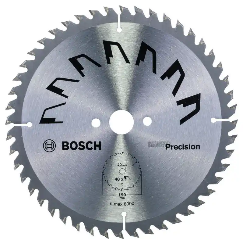 Bosch Bleu Accessoires 2609256867 Lame de scie circulaire PRECISION 190X2X20/16,T48