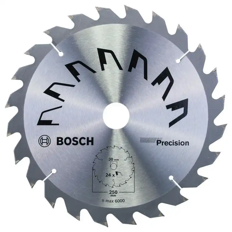 Bosch Bleu Accessoires 2609256878 Lame de scie circulaire PRECISION 250X2X30/-,T24