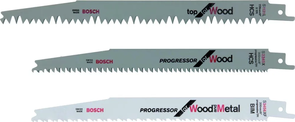 Bosch Bleu Accessoires 2609256797 Jeu de lames de scie à guichet 3 pièces
