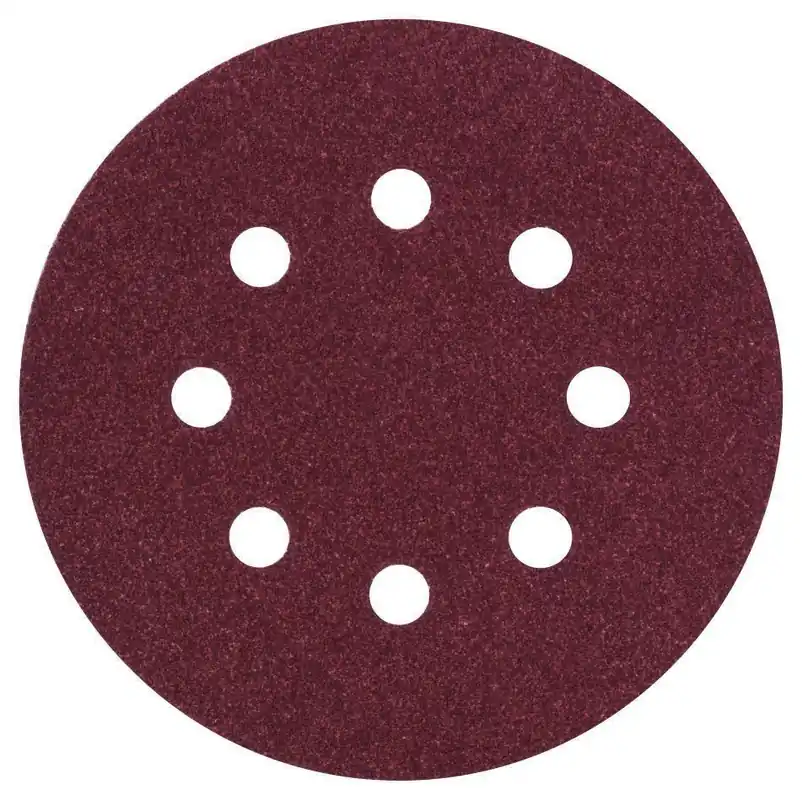 Bosch Bleu Accessoires 2609256A25 Feuille abrasive Ø125MM,G120WP,8 TROUS,VELC/5