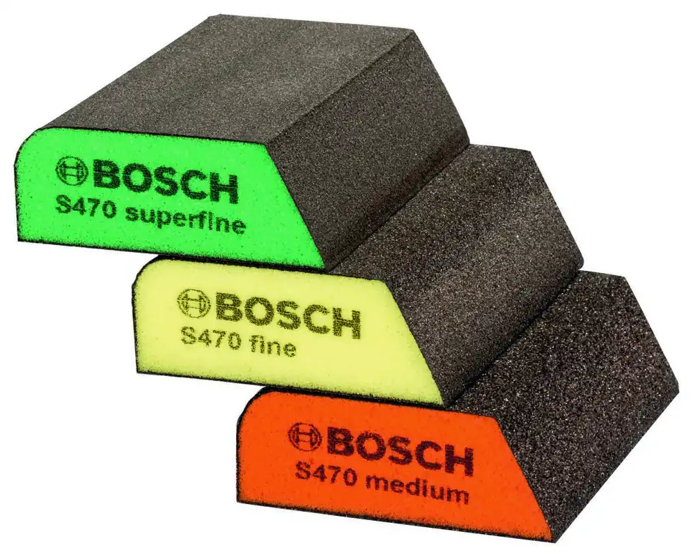 Bosch Bleu Accessoires 2609256F15 Jeu d‘éponges abrasives profil