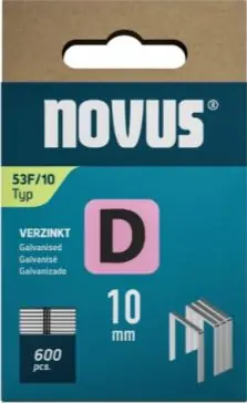 Novus 042-0790 Agrafe avec fil plat D 53F/10mm (600 pièces)