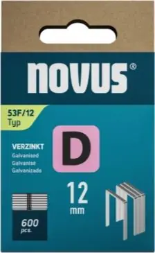 Novus 042-0791 Agrafe avec fil plat D 53F/12mm (600 pièces)