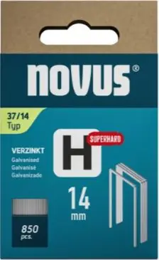Novus 042-0787 Agrafe à fil fin H 37/14mm Superhard (850 pièces)