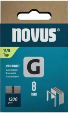 Novus 042-0796 Pas avec fil plat G 11/8mm (1.200 pièces)