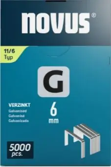 Novus 042-0765 Pas avec du fil plat G 11/6mm (5.000 pièces)