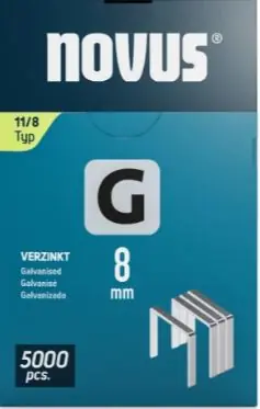Novus 042-0766 Pas avec du fil plat G 11/8mm (5.000 pièces)