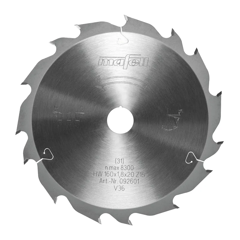 Mafell Accessoires 092601 Lame de scie-GT, 160 x 1,2/1,8 x 20 mm, Z 15-3, 2WZ/FZ pour scies longitudinales