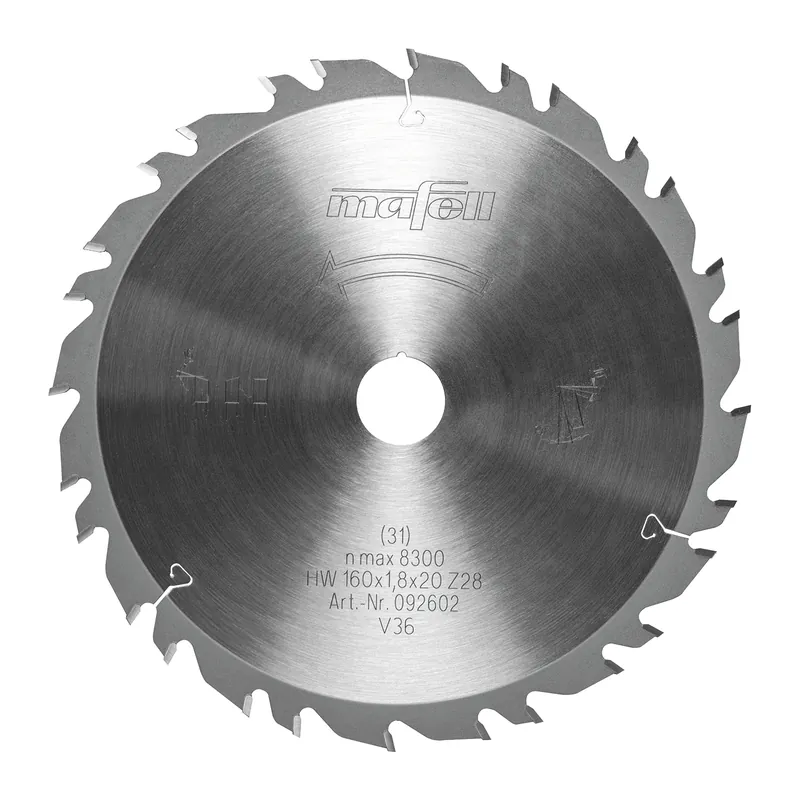 Mafell Accessoires 092602 Lame de scie-GT, 160 x 1,2/1,8 x 20 mm, Z 28-7, 3WZ/FZ universel pour le bois
