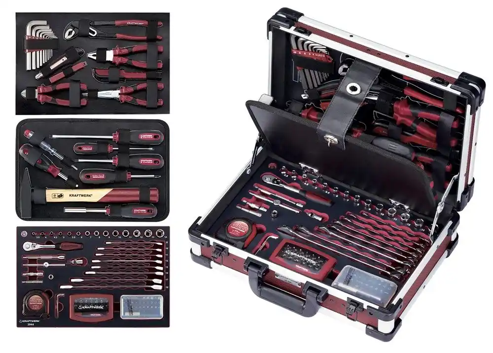 Kraftwerk 3944 Mallette à outils remplie 123 pièces