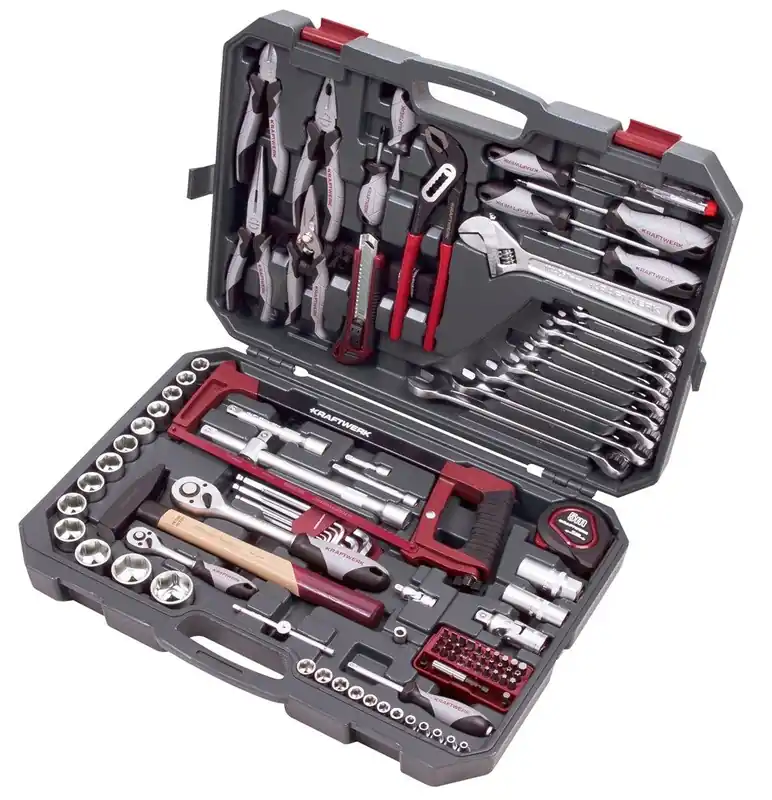 Kraftwerk 204.105.600 Mallette d‘outils remplie de 113 pièces