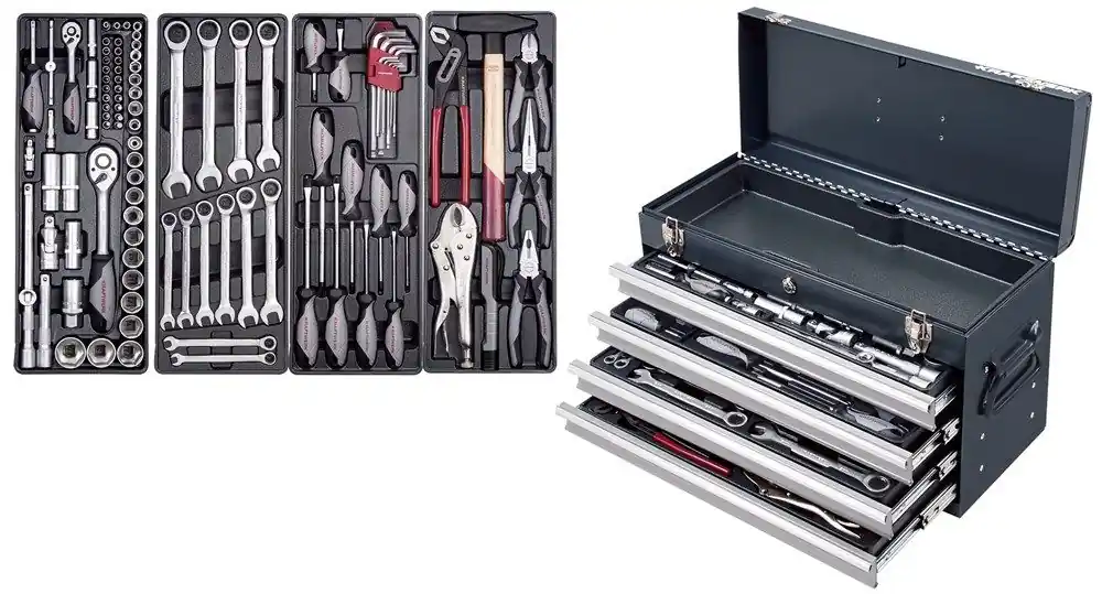 Kraftwerk 206.100.000 Mallette d‘outils remplie de 100 pièces