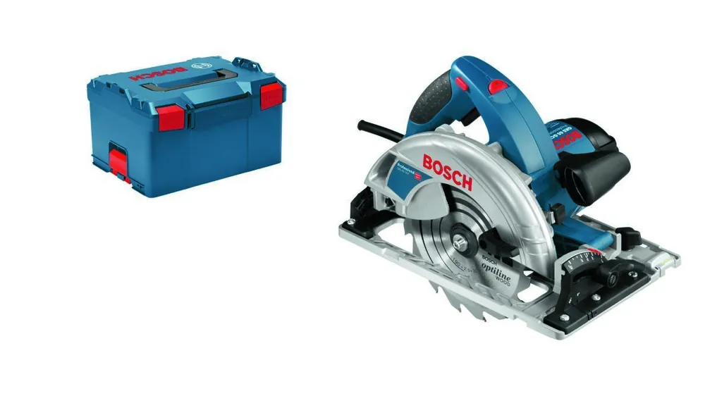 Bosch Bleu 0615990M93 GKS 65 GCE Jeu de scies circulaires + lame de scie circulaire FSN 1400 en L-Boxx