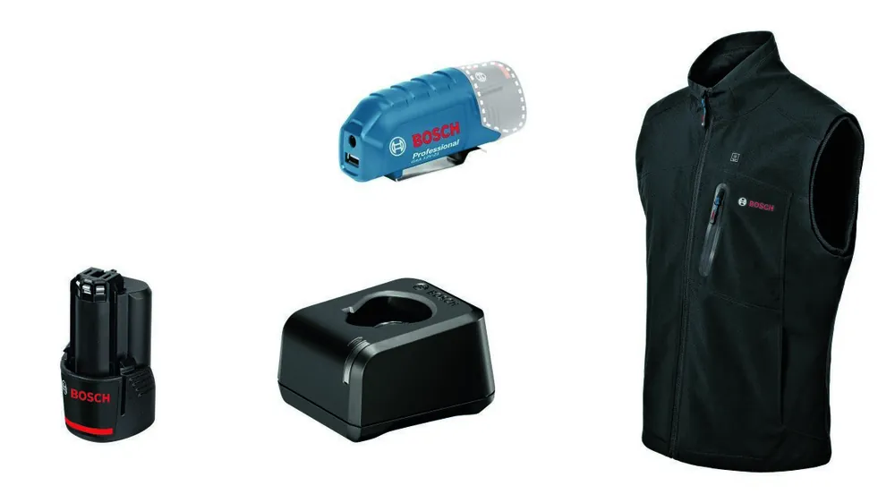 Bosch Bleu 06188000G6 GHV 12V+18V XA L Batterie chauffante 1x 2.0 Ah et chargeur GAL 12V-20