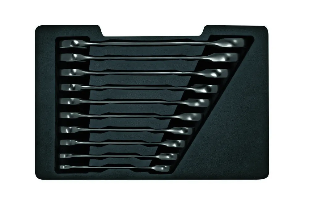 Bosch Bleu 1600A02AU0 Jeu de clés à fourche / à cliquet 10 pièces 8, 10, 12, 13, 14, 15, 16, 17, 18, 19