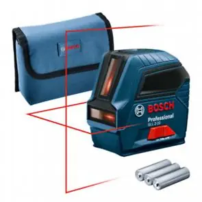 Bosch Bleu 0601063L00 Laser de ligne GLL 2-10 (Sac de rangement, 3x pile 1.5V LR6 (AA))