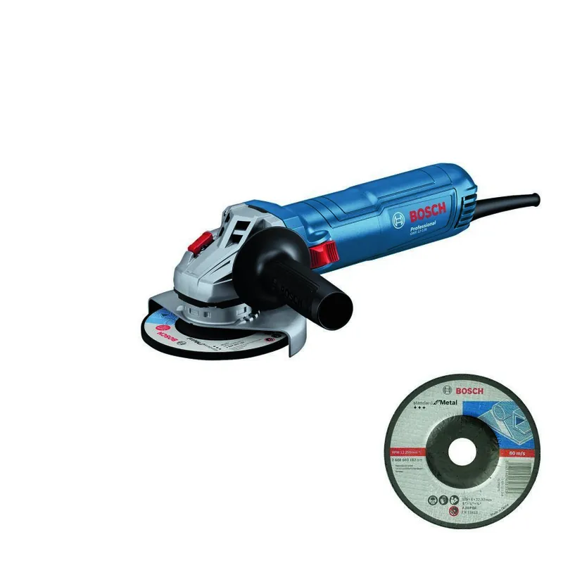Bosch Bleu 06013A6100 GWS 12-125 Meuleuse d‘angle en coffret avec disque à tronçonner