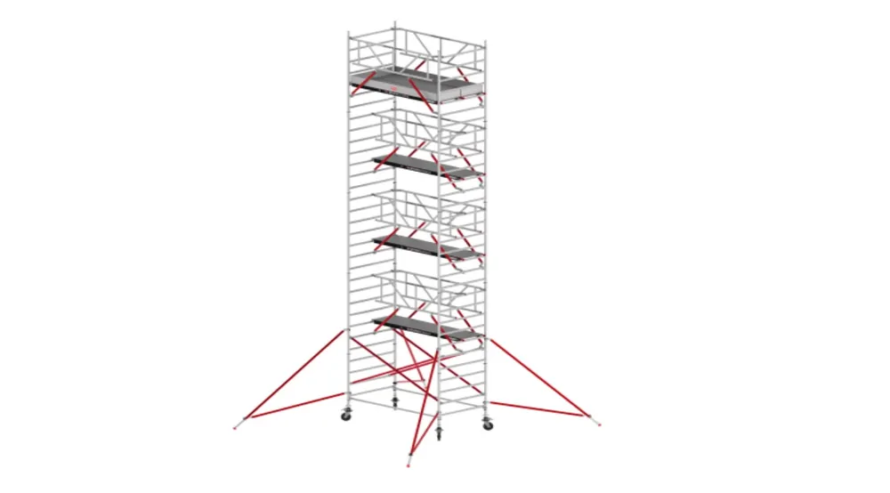 Altrex TX520055 RS TOWER 52-S 10.2m hauteur de travail Bois 2.45 Garde-corps Safe-Quick 2 - Large 1.35 m