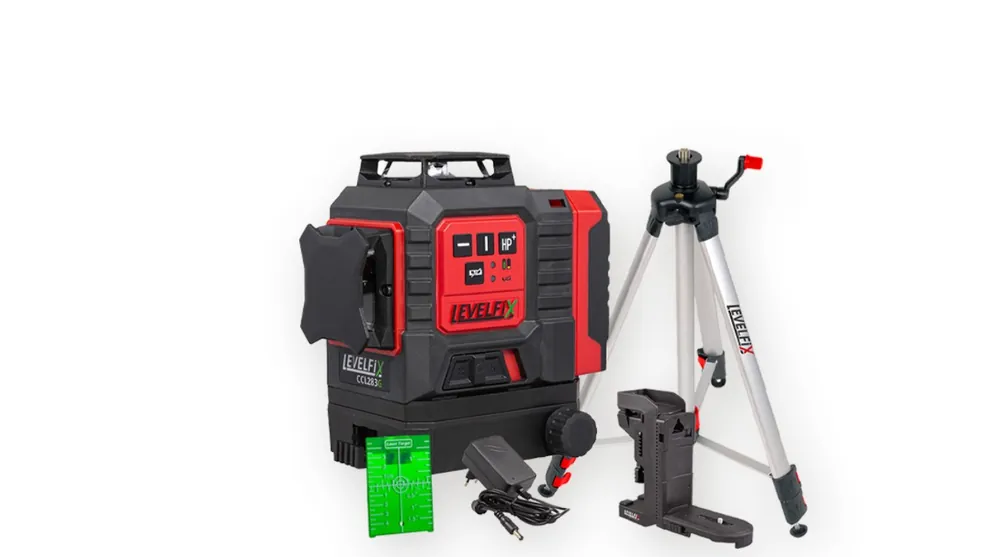 Levelfix 562831 CCL283G Laser à croix laser 360° vert + Trépied 1.5m