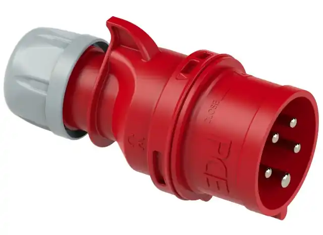 QwattPro 2050002 Fiche CEE IP44 400V/16A/4p+A/6h rouge Shark