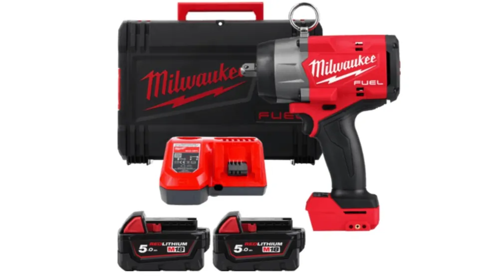 Milwaukee 4933492786 M18 FHIW2P12-502X Clé à chocs à essence 1/2" avec goupille de verrouillage à ressort 18V 5.0Ah Li-Ion en boîte HD