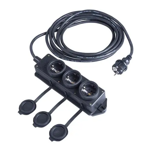 Connectra 46.413 Bloc de connexion nylon 3 gang - 5m - H07RN-F - 3 G 2.5 mm²