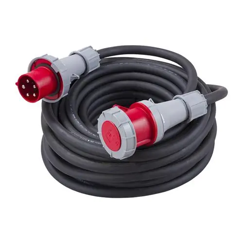Connectra 40.882.50 Câble d‘extension CEE 400V - 63A - 5P - 5 G 10.0 mm² - 50m