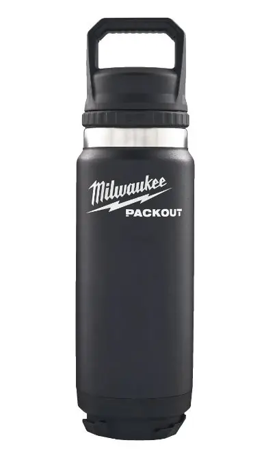 Milwaukee Accessoires 4932493468 Packout Thermos Noir avec couvercle 1065 ml
